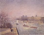 Camille Pissarro Morning,winter sunshine,frost the Pont-Neuf,the Seine,the Louvre oil painting